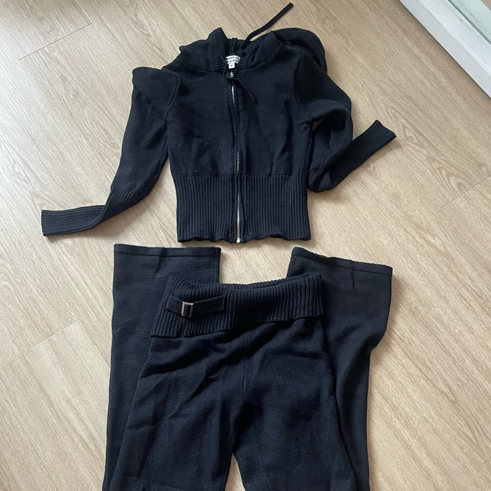 Frankie's Bikini Aimee Cloud Knit Zip Up Hoodie and pant